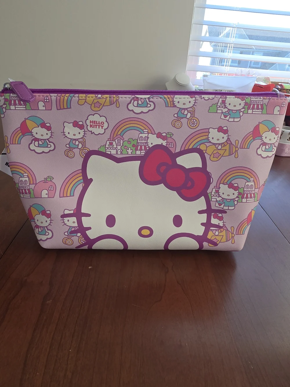 Hello Kitty Pink 💕 Rainbow Makeup Bag, Brand New with Tags
